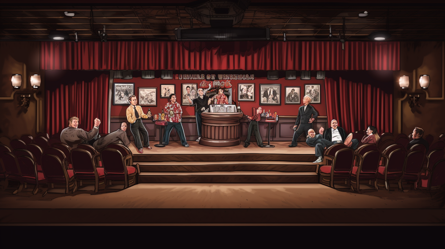AI jokes at a comedy club